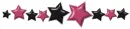 Stars Pink Black