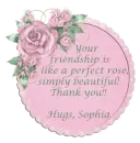 Your friendship... Sophia