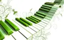 green piano