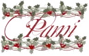 NAME PAMI /HOLLY LEAVES/CHRISTMAS