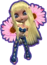 trippy hippie chick animated peace graphic