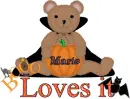 Halloween Bear Loves it Marie
