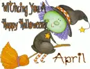 witching you a happy halloween, April