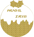 Christmas Gold Ornament - Hugs, Iris