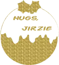 Christmas Gold Ornament - Hugs, Jirzie
