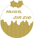 Christmas Gold Ornament - Hugs, Jirzie