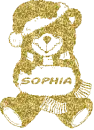 Teddy Bear - Gold Glitter - Sophia