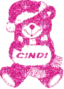 Teddy Bear - Pink Glitter - Cindi