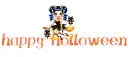 happy holloween! with a cute witch and a lil' cat..