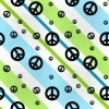 peace blu and green