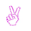 Purple Peace sign