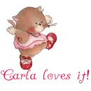carla loves it!! <3 with one dancoing cat,,