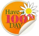 100% Day Flower Sticker