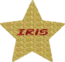 Gold Glitter Star - Iris