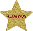 Gold Glitter Star - Linda