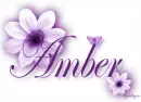 Purple Flower - Amber