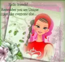 Hello friend you are Unique