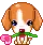 puppy with flower