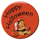 Halloween Winnie the Pooh button