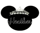 MINNIE HEAD WITH THE NAME HEATHER