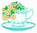 Tasse mit Rose