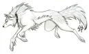 jumping wolf
