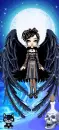 goth girl in dress