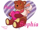 Bear with Red Heart - Hugs - Sophia