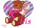 Bear with Red Heart - Hugs - Iris