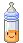 cute baby bottle with juice
