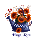 Sunflowers and Butterflies - Hugs, Rita