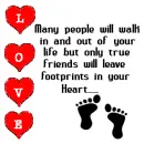 Friends leave footprints on heart