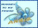 Blue Glitter Flower - Huggies - Annie