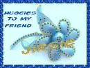 Blue Glitter Flower - Huggies - Jirzie