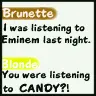 brunette blonde