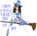 witch on a broom-mavis