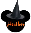 MICKEY WITCH HEAD WITH HEATHER