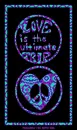 trippy animated love and peace signs