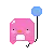 penguin with baloon