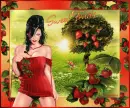 Woman with strawberry