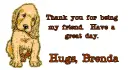 Puppy thanks for being friend