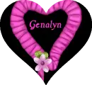 Fushia Heart with Flower - Genalyn