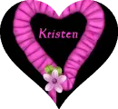 Fushia Heart with Flower - Kristen