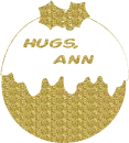 Christmas Glitter Ball - Hugs - Ann