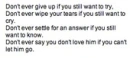 Don't Ever </3 
