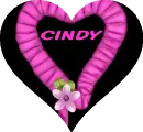 Fushia Heart with Flower - Cindy