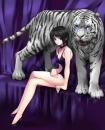 girl and tiger