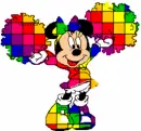 Minnie Mouse Cheerleading - Rainbow
