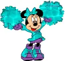 Minnie Mouse Cheerleading - Lt Blue/Purple