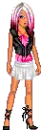 Pink, White, && Black Doll